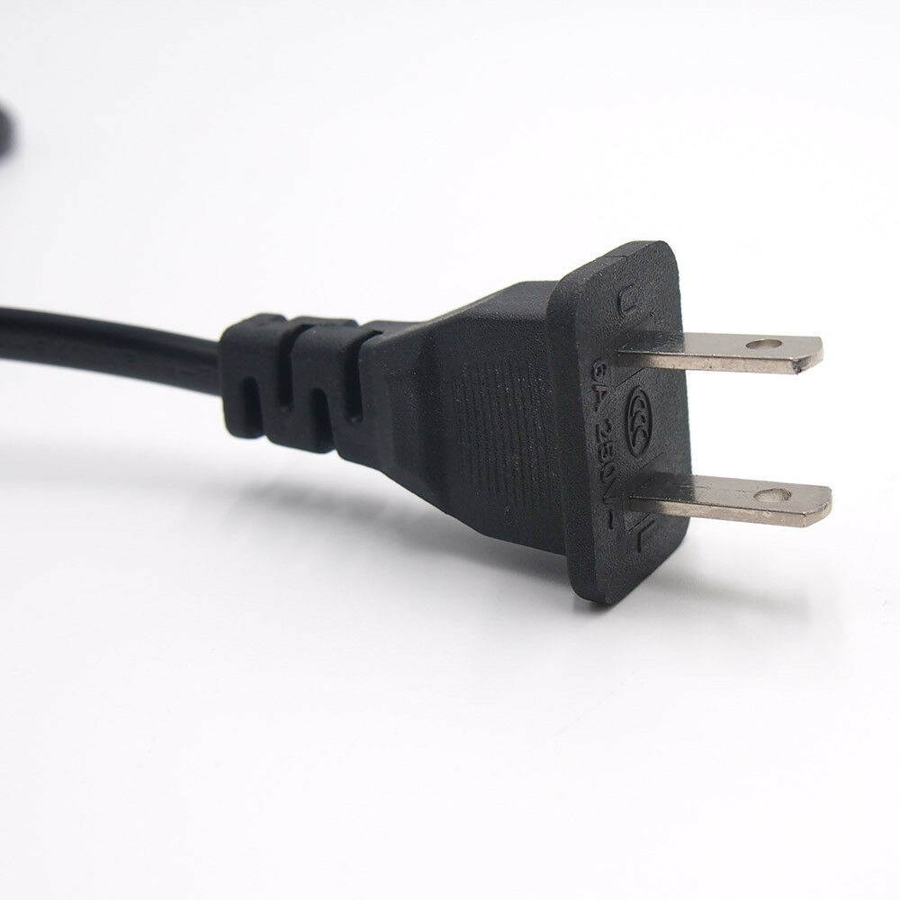 Lot 100 US 2 Prong 2Pin AC Male US Power Cord Cable Charge Adapter PC Laptop PS3