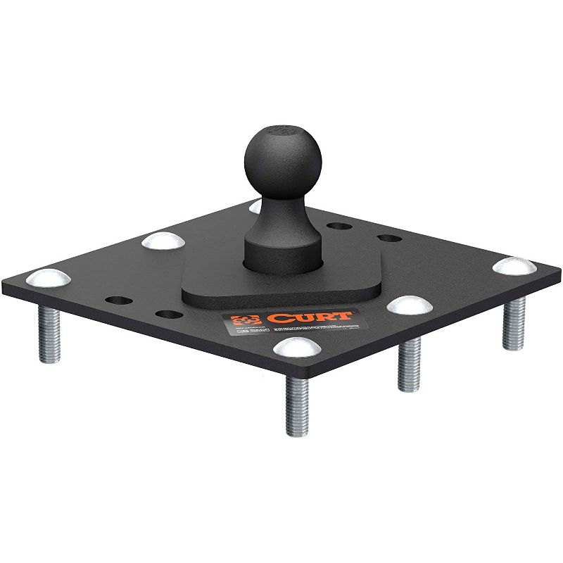 Curt 61100 30000 Pounds GTW 12 x 12 Inch 2 5/16 Inch Over-Bed Gooseneck Hitch Welded Fixed Ball Flat Plate