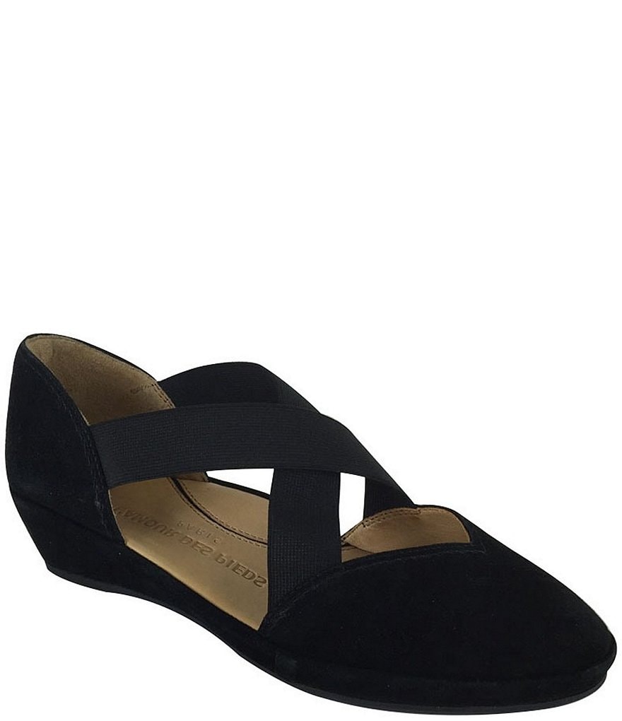 L'Amour Des Pieds Bane Suede Demi Wedge Slip-Ons