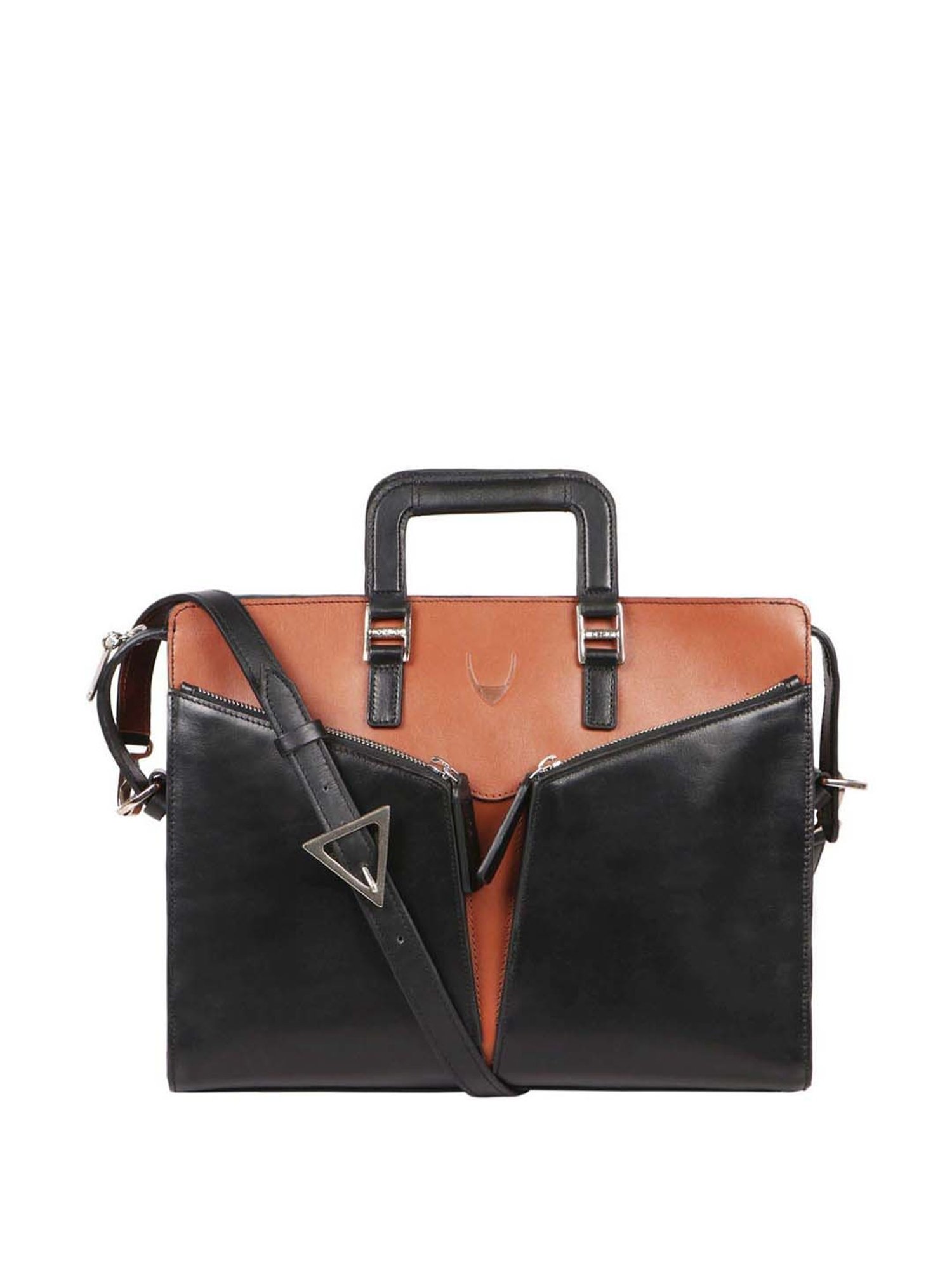 Baggit Brown PVC Solid Laptop Messenger Bag