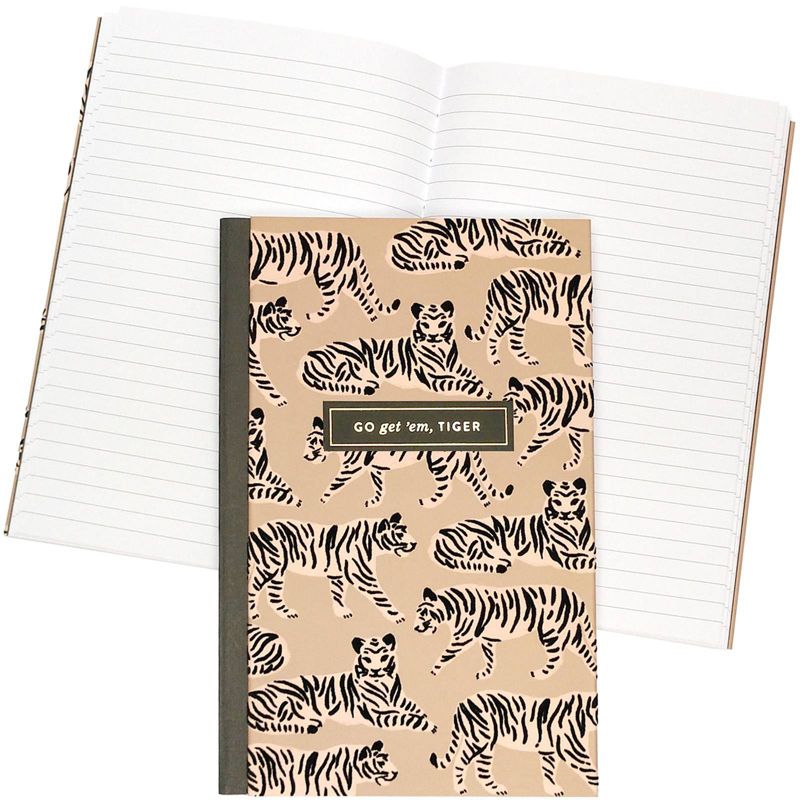 Green Inspired Wild Tiger Hardcover Journal