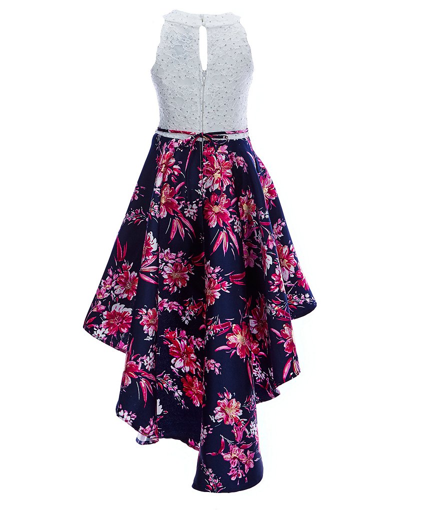 Poppies and Roses Big Girls 7-16 Flutter-Sleeve Double Hem Fit-And-Flare Dress