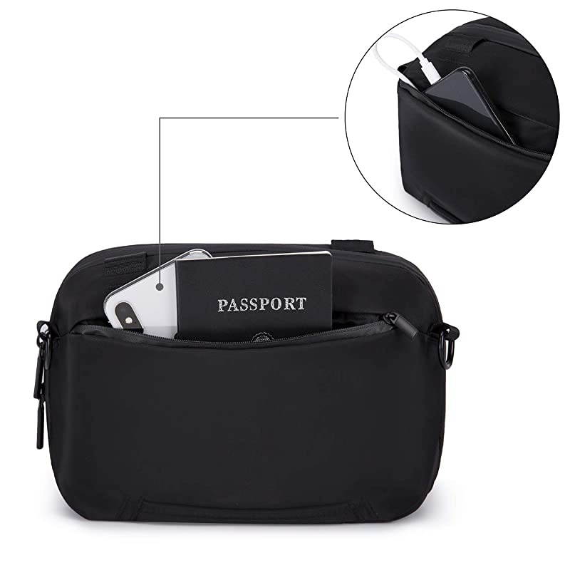 Tech Pouch Organizer Portable Electronics Travel Organizer with 3 Detachable Straps Tech Bag for Travelling