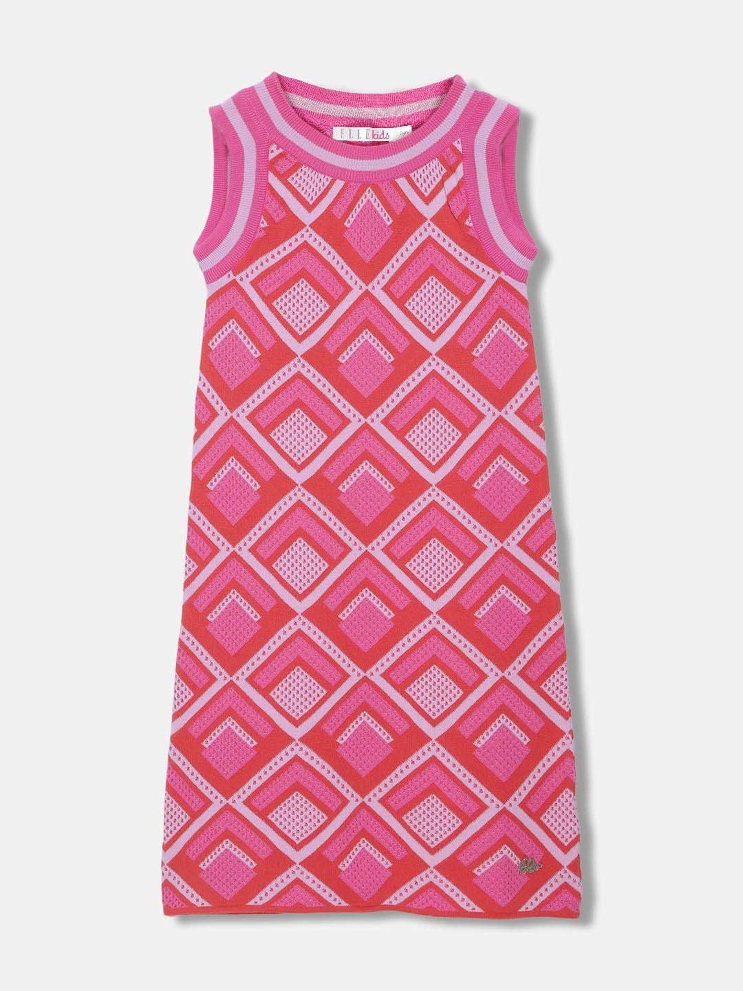 Elle Kids Bright Pink Cotton Dress