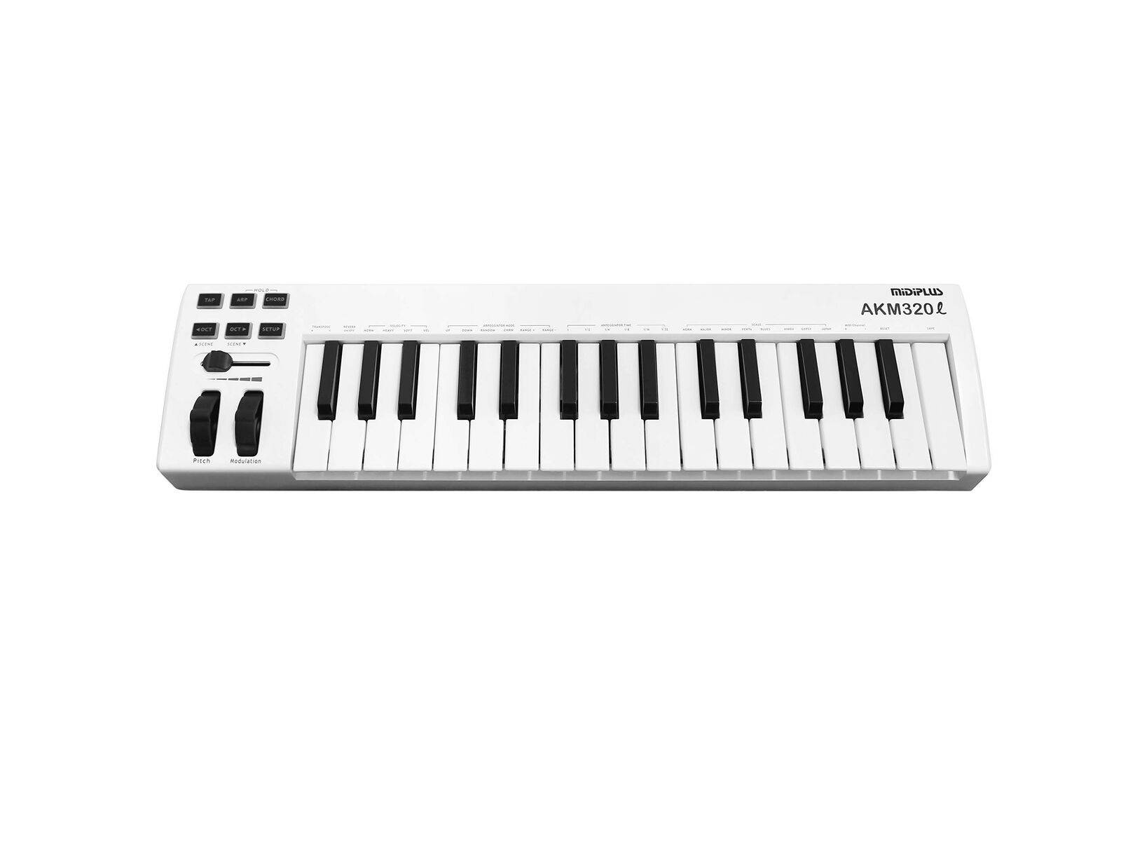 MIDIPLUS AKM320L MIDI Keyboard Controller, white, 32-key