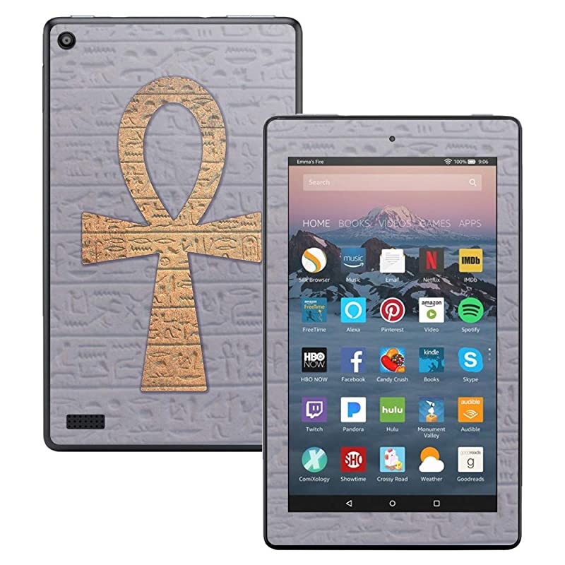 Skin Compatible with  Kindle Fire 7 2017 Ankh | Protective Durable and Unique Vinyl Decal wrap Cover | Easy to Apply Remove and Change Styles | Made in The USA