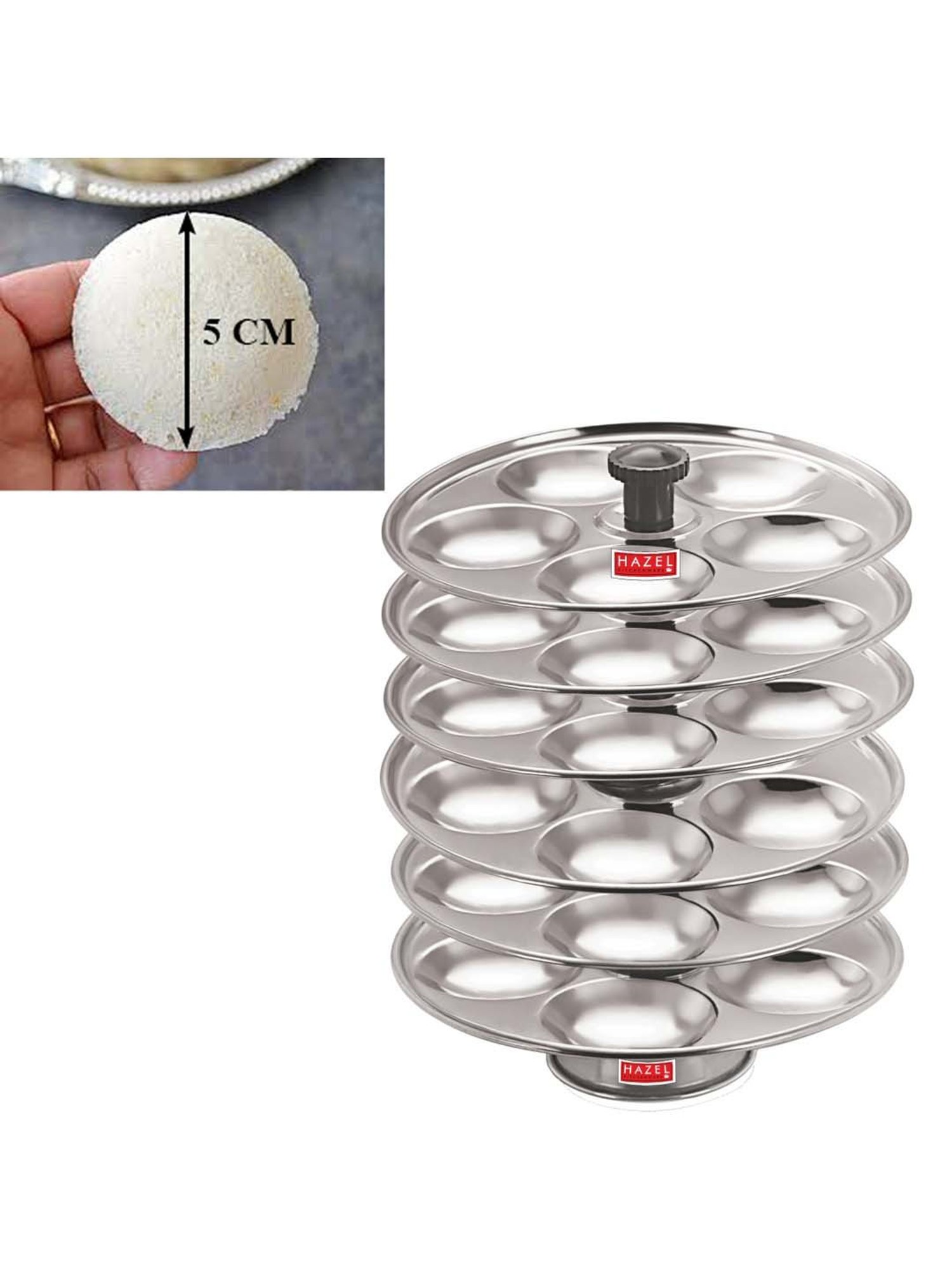 Butterfly Silver Stainless Steel Standard Idli Maker With Friendly Cooker