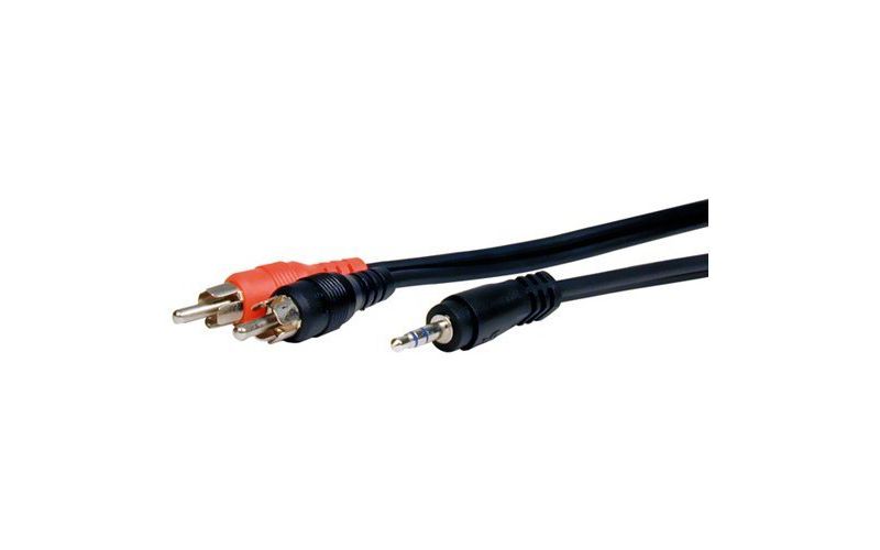 Comprehensive Standard Series 3.5mm Stereo Mini Plug to 2 RCA Plugs Audio Cable 6ft - 6 ft Mini-phone/XLR Audio Cable for Audio Device