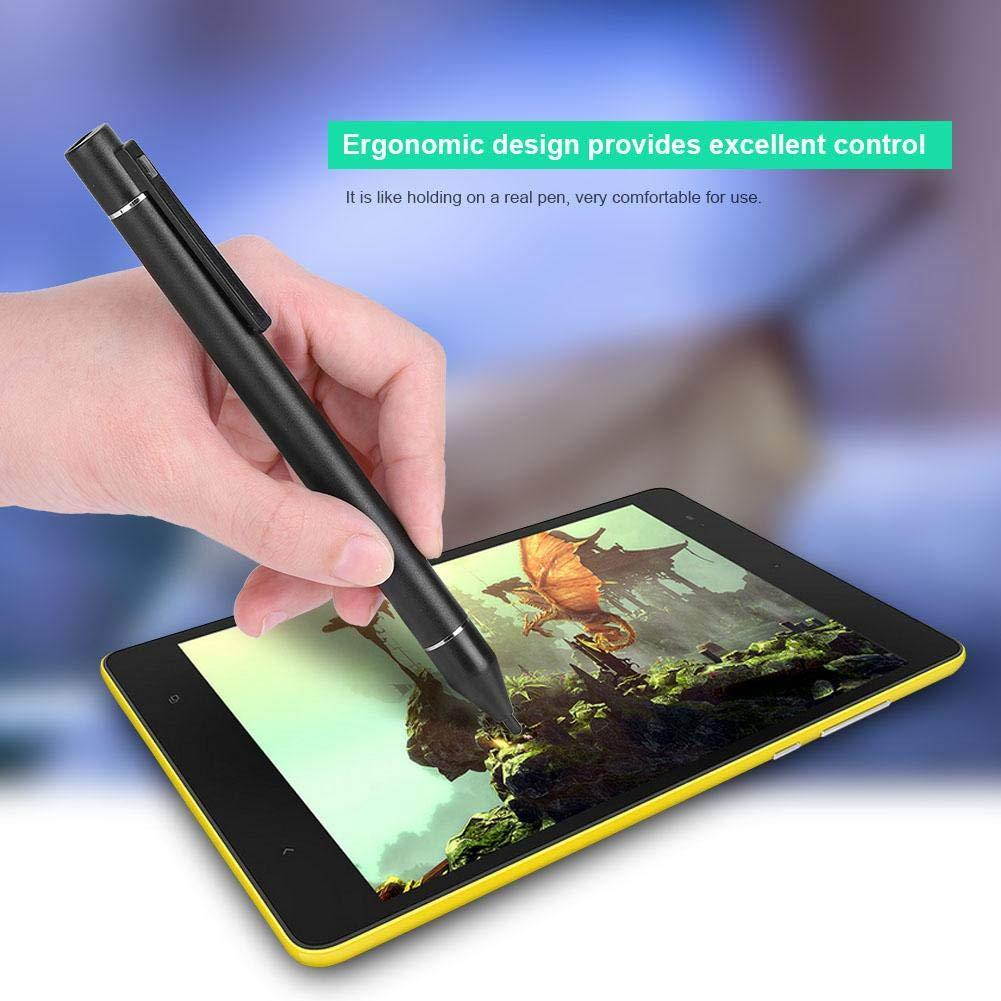 fosa High Sensitivity YM Black Stylus Pen, Active Capacitive Touch Screen Rechargeable Stylus Pen for iOS/Android/Samsung Galaxy/Microsoft Device and Other Touch Screen Devices