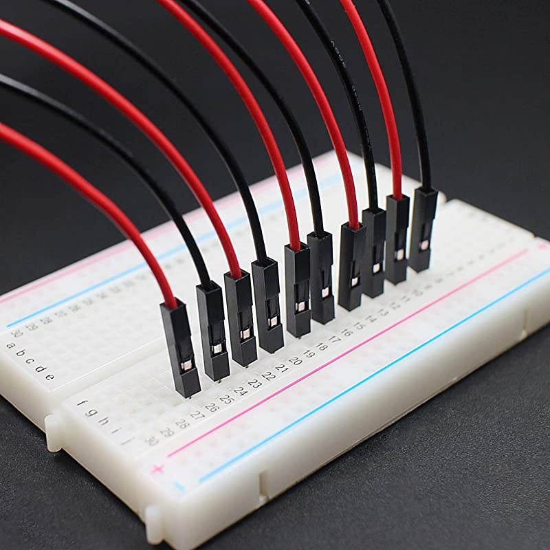 Breadboard M/M M/F F/F Black Red Color for Power Lines Jumper Wires 0.1'' Square Head 90-Pack 24AWG by Hellotronics (3 Types, 15CM, Pack of 90)
