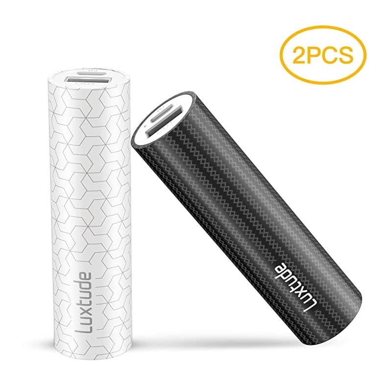 myColors Portable Charger 2 Pack 3350mAh Mini Power Bank Lipstick Size Ultra Compact Portable Phone Charger Small and Stylish External Battery Pack for iPhone Samsung Galaxy and More