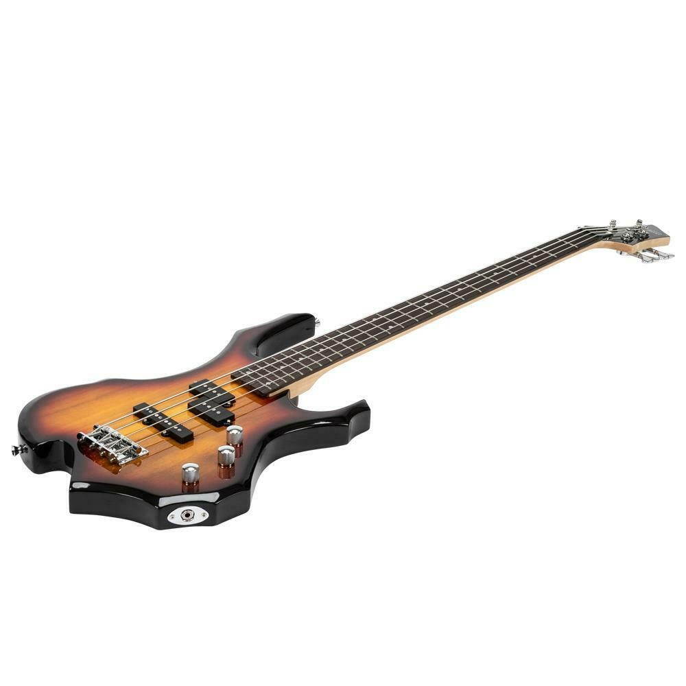 Sunset Professional 4 Strings Electric Bass Guitar with Bag Strap Tools