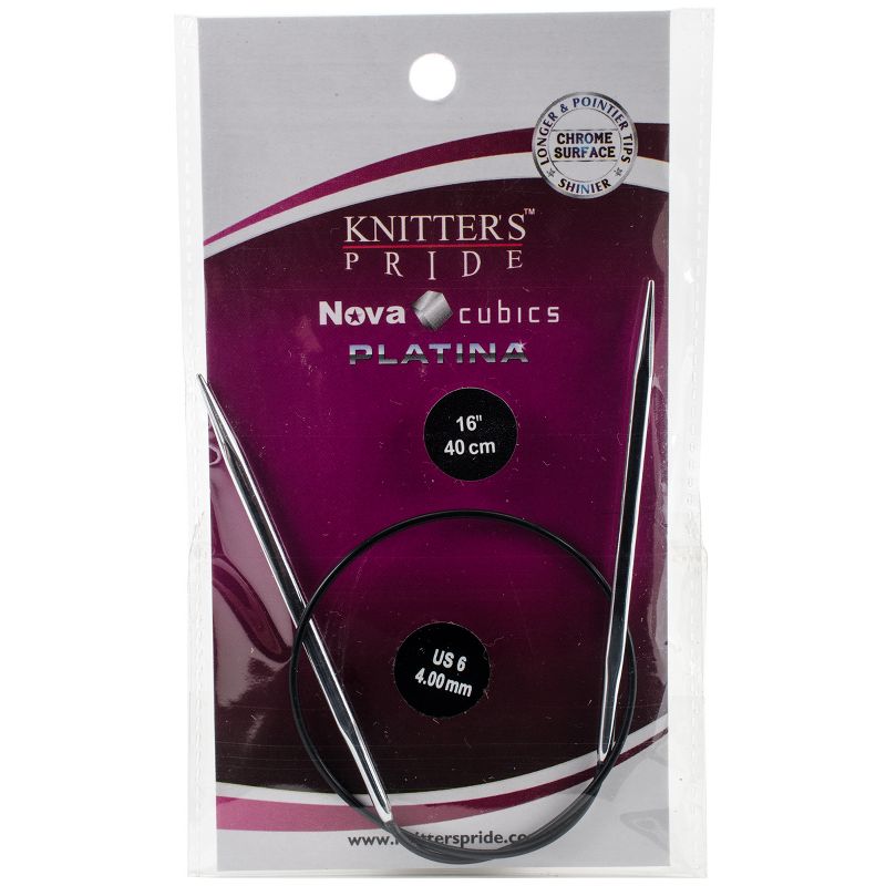 Knitter's Pride-Cubics Platina Fixed Circular Needles 16"-Size 6/4mm
