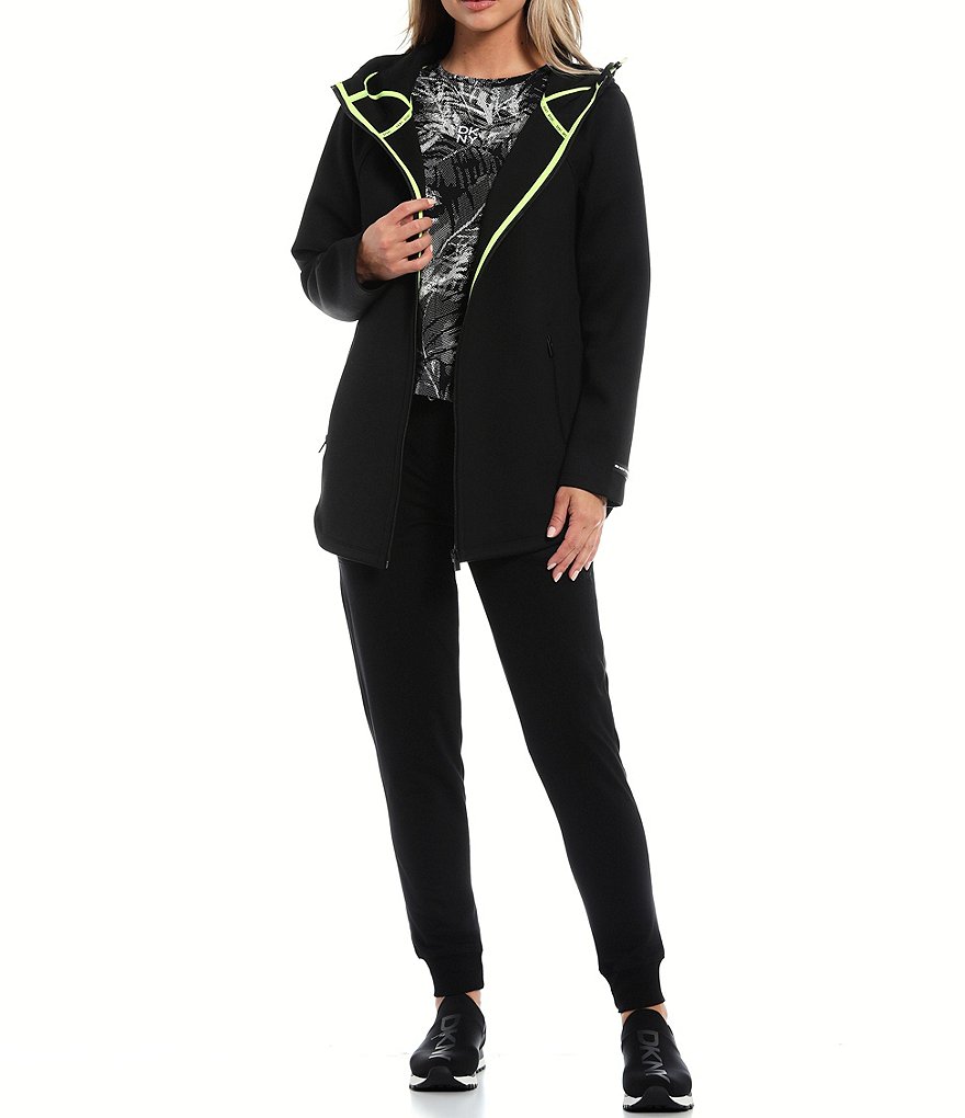 DKNY Sport Hooded Long Sleeve Zip Jacket