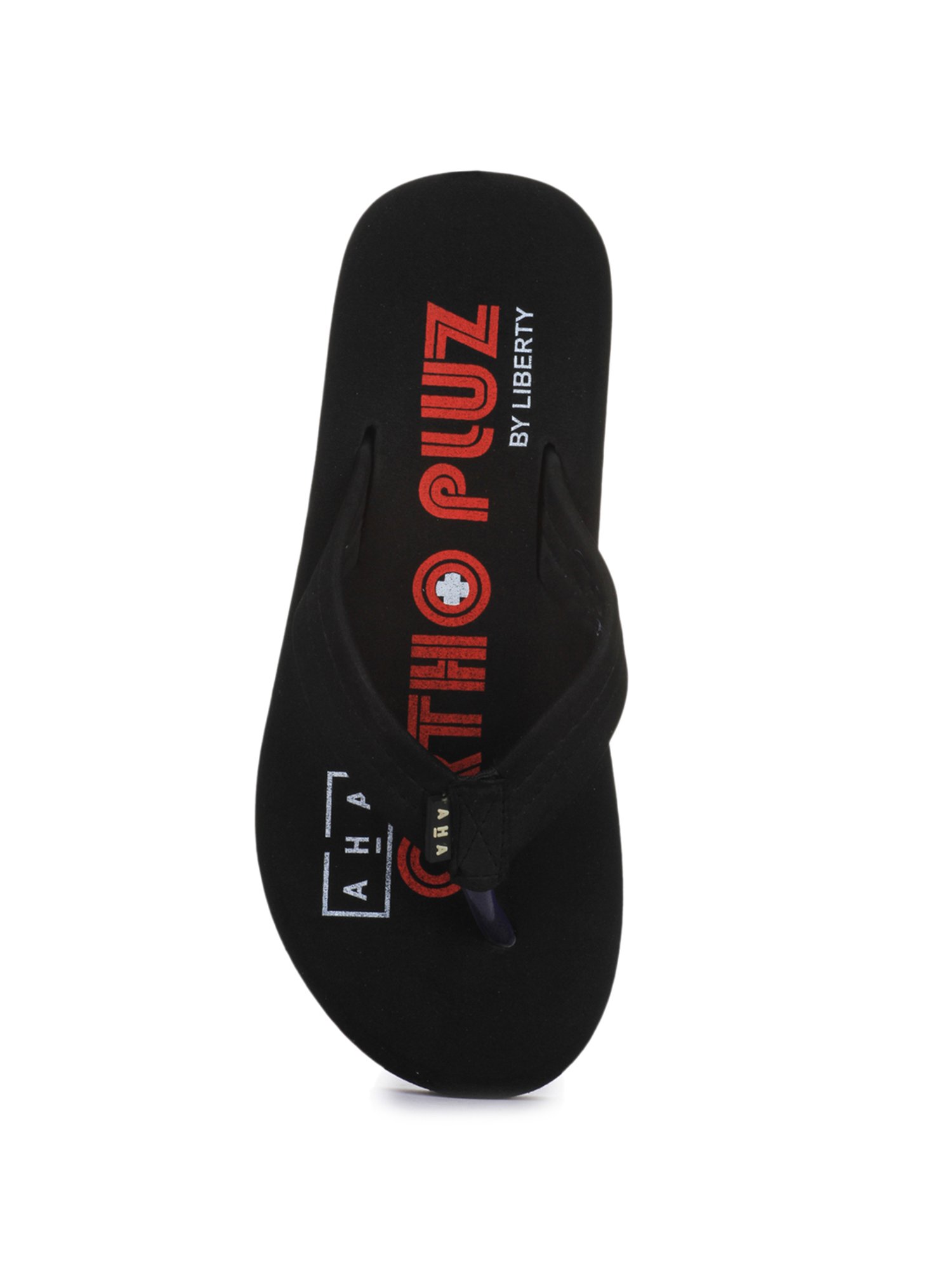 Aha by Liberty Men's Black & Red Flip Flops