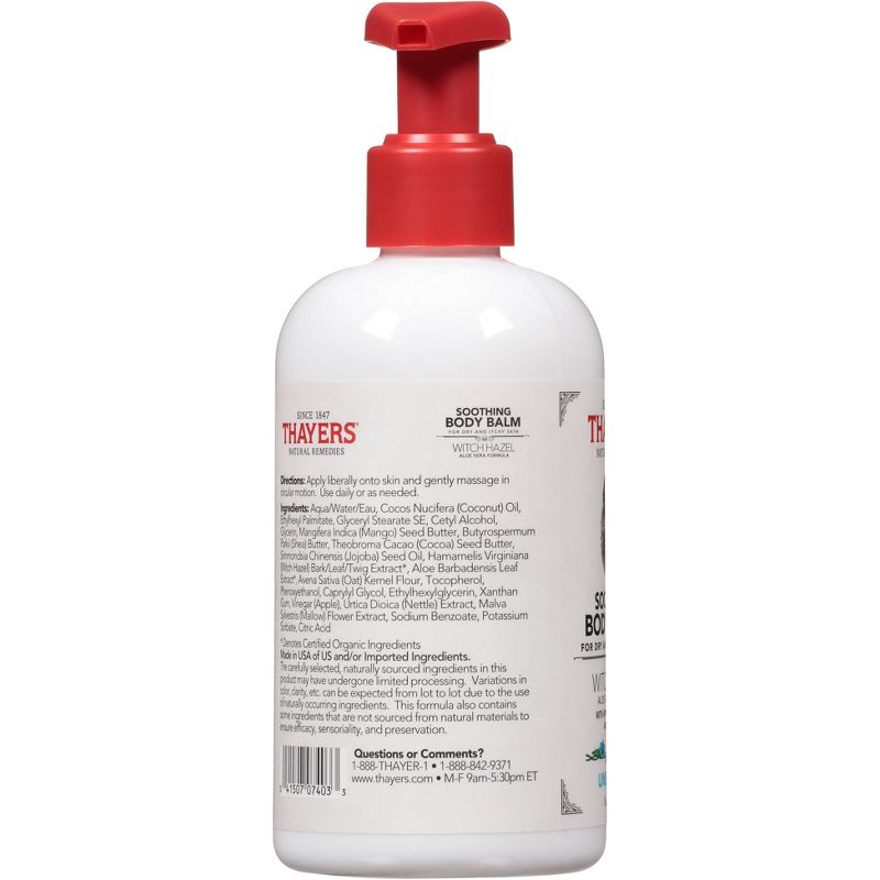 Thayers Natural Remedies Unscented Body Balm - 8 fl oz