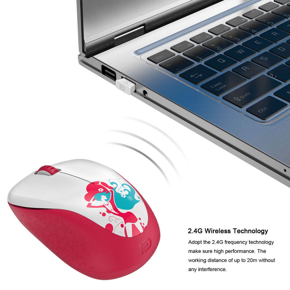 Forter V10 2.4GHz Wireless Mouse Portable 1500 DPI Mice 3 Buttons Office Games Mouse Power Saving For Laptop Gaming Lover