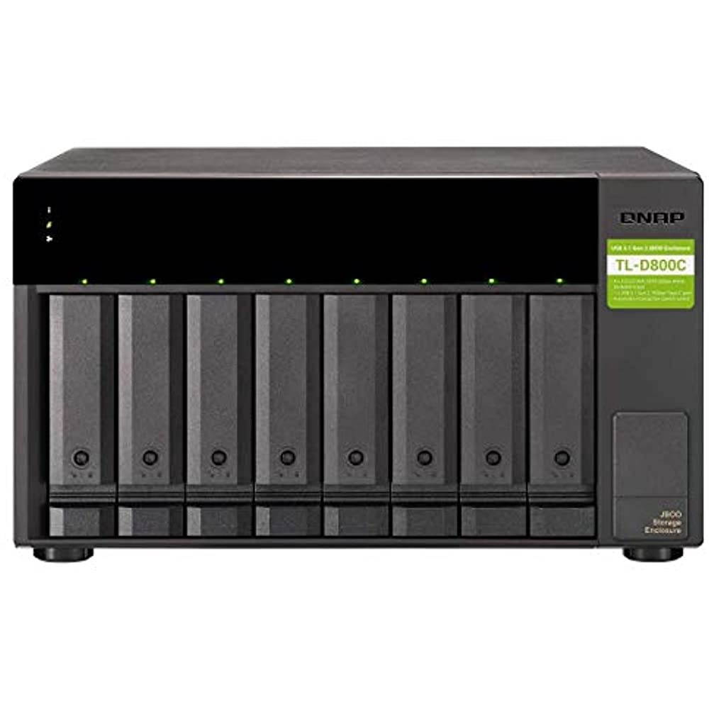 QNAP TL-D800C 8 Bay Desktop JBOD Storage Enclosure with USB 3.2 Gen 2 Type-C Connectivity