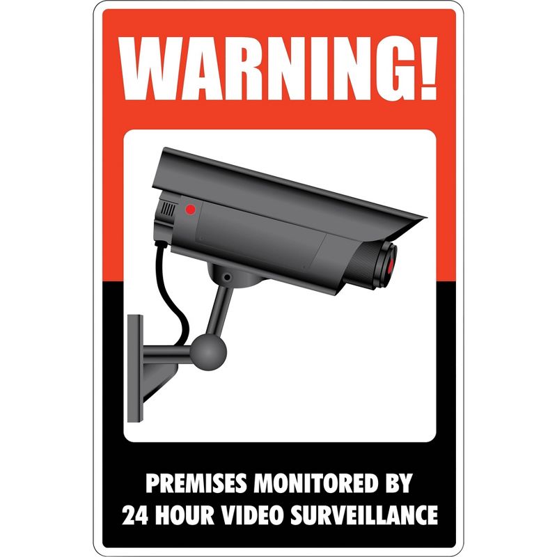 Cosco Surveillance Sign, 8 x 12, 1 Each 098381