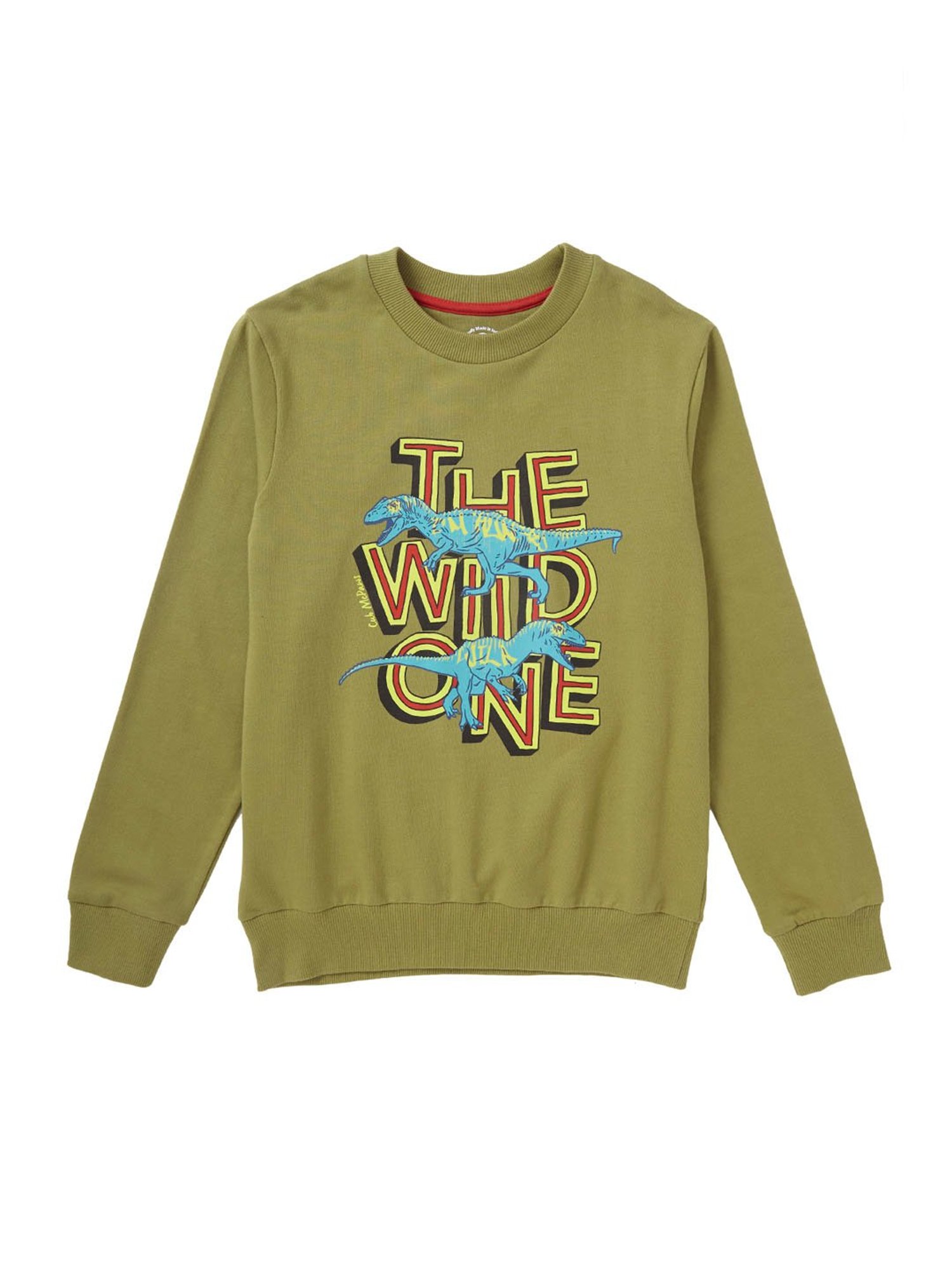 Cub McPaws Kids Olive Printed Sweatshirt