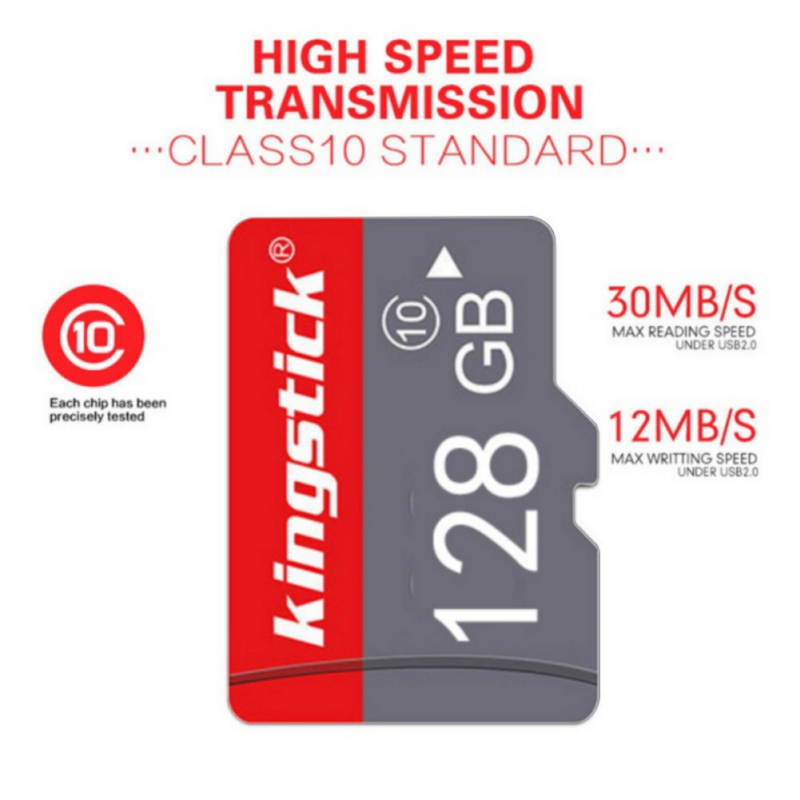 Micro SD Card 128GB (Class 10 Fast Speed) Micro SD Card/TF Memory Card with Adapter for Phone, Dash Came, Surveillance, Camera, Tachograph, Tablet, Computers, Drone(128gb)
