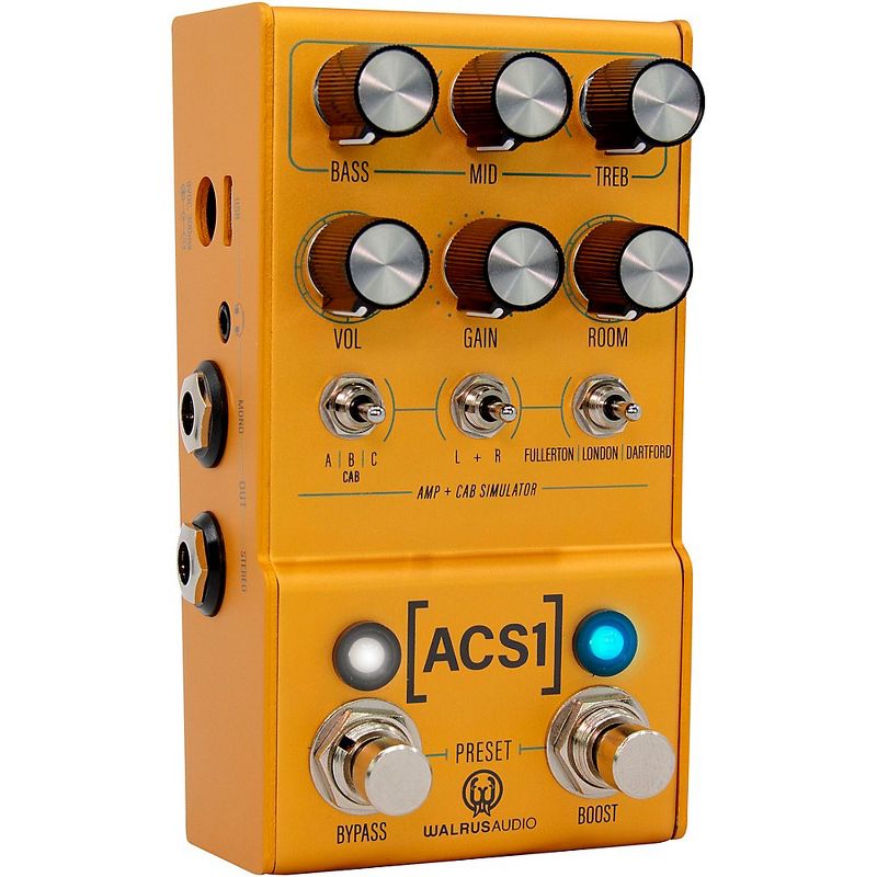 Walrus Audio MAKO Series ACS1 Amp + Cab Simulator Effects Pedal Gold