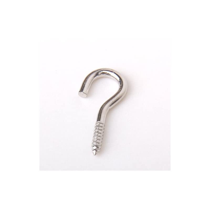 50pcs Screw Hook Eye Silver