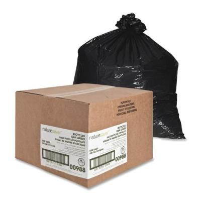 Nature Saver Trash Can Liners Rcycld 16 Gal .85mil 24"x31" 500/BX BK 00988