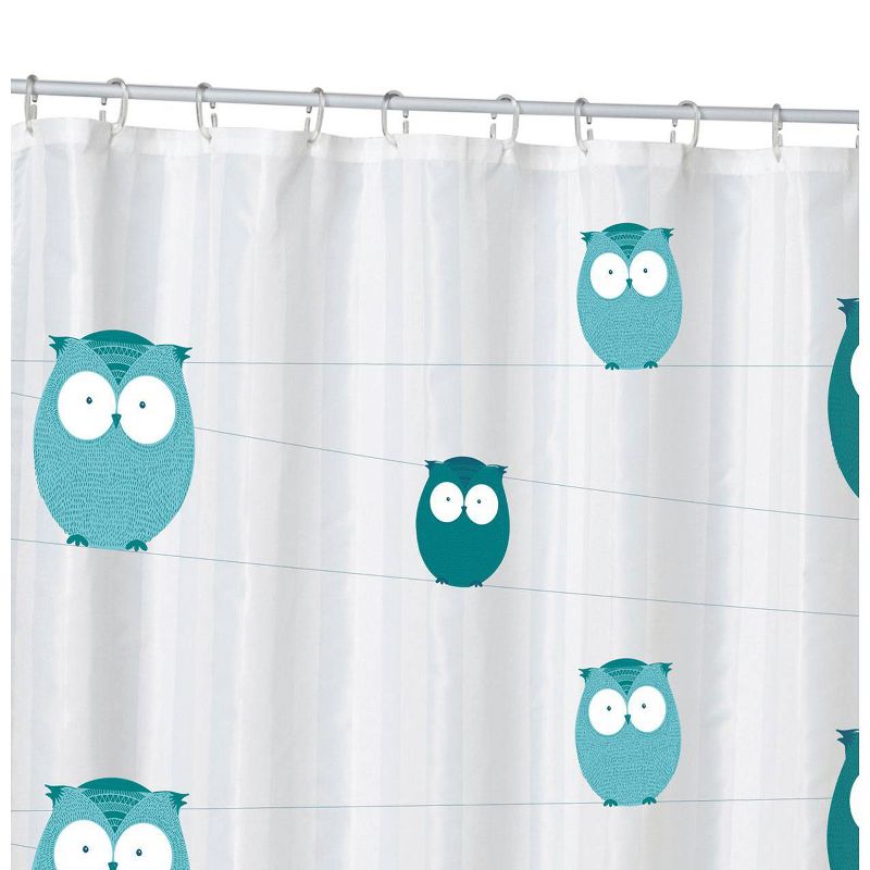 Bright Eyes Shower Curtain Teal/Gray - Moda at Home