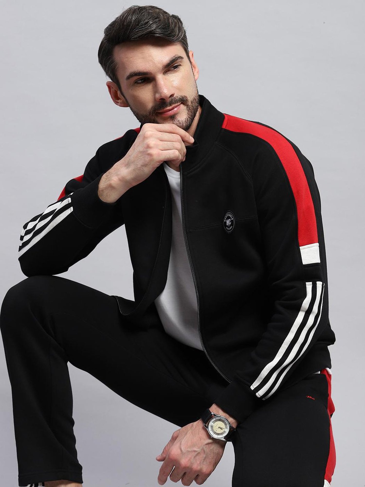Vimal Jonney Light Mud Cotton Regular Fit Tracksuit