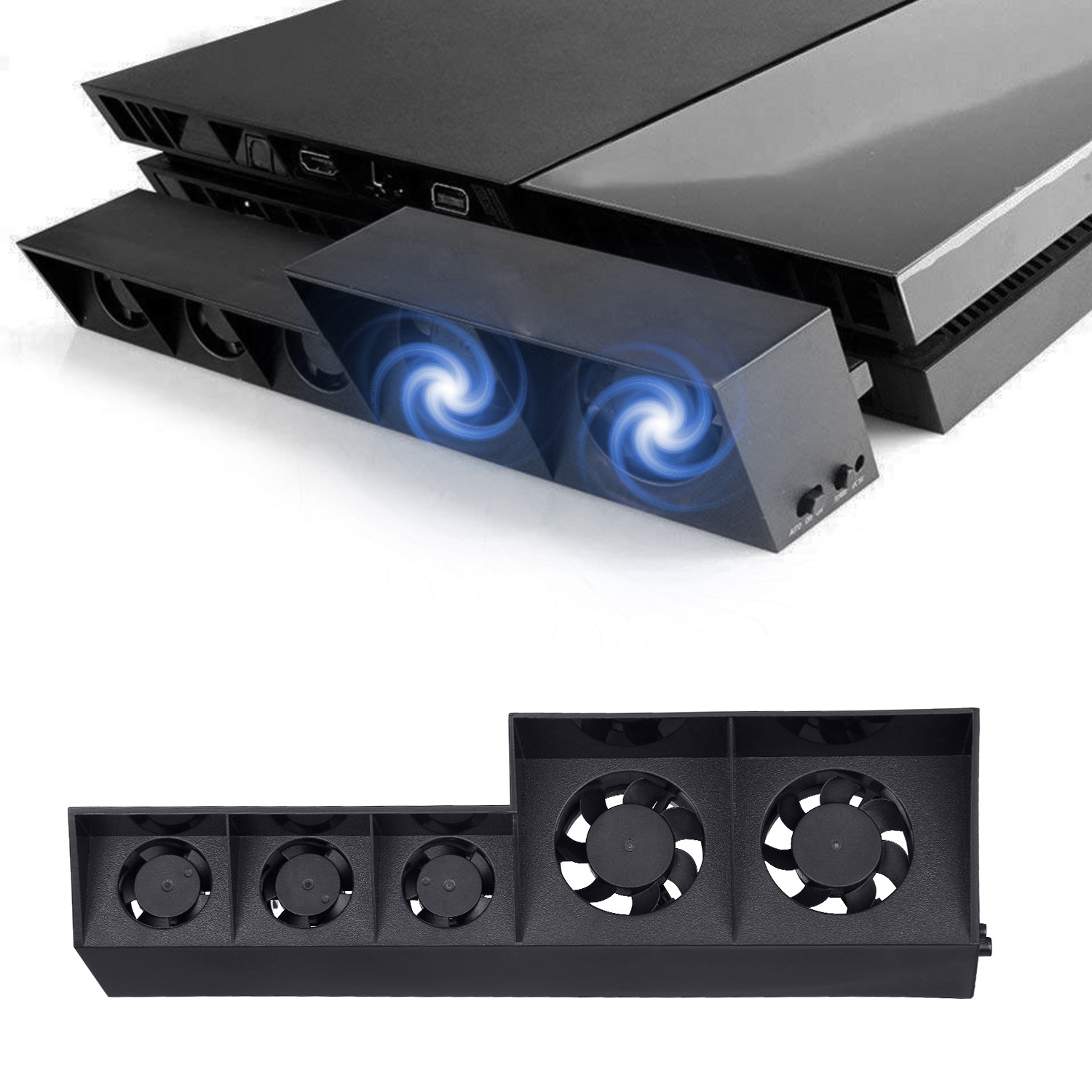 FirstPower USB External Cooler Fan for PS4 Pro Playstation 5 Cooling Fan  Turbo Temperature Control Game Console Accessories