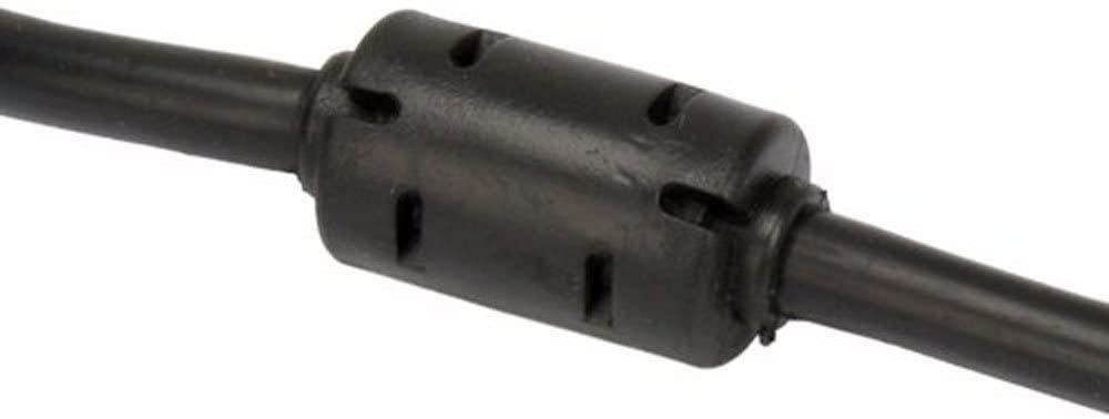 cables direct online 15ft svga + audio monitor cable, male to male 1080p super vga display cord for pc projector laptop tv