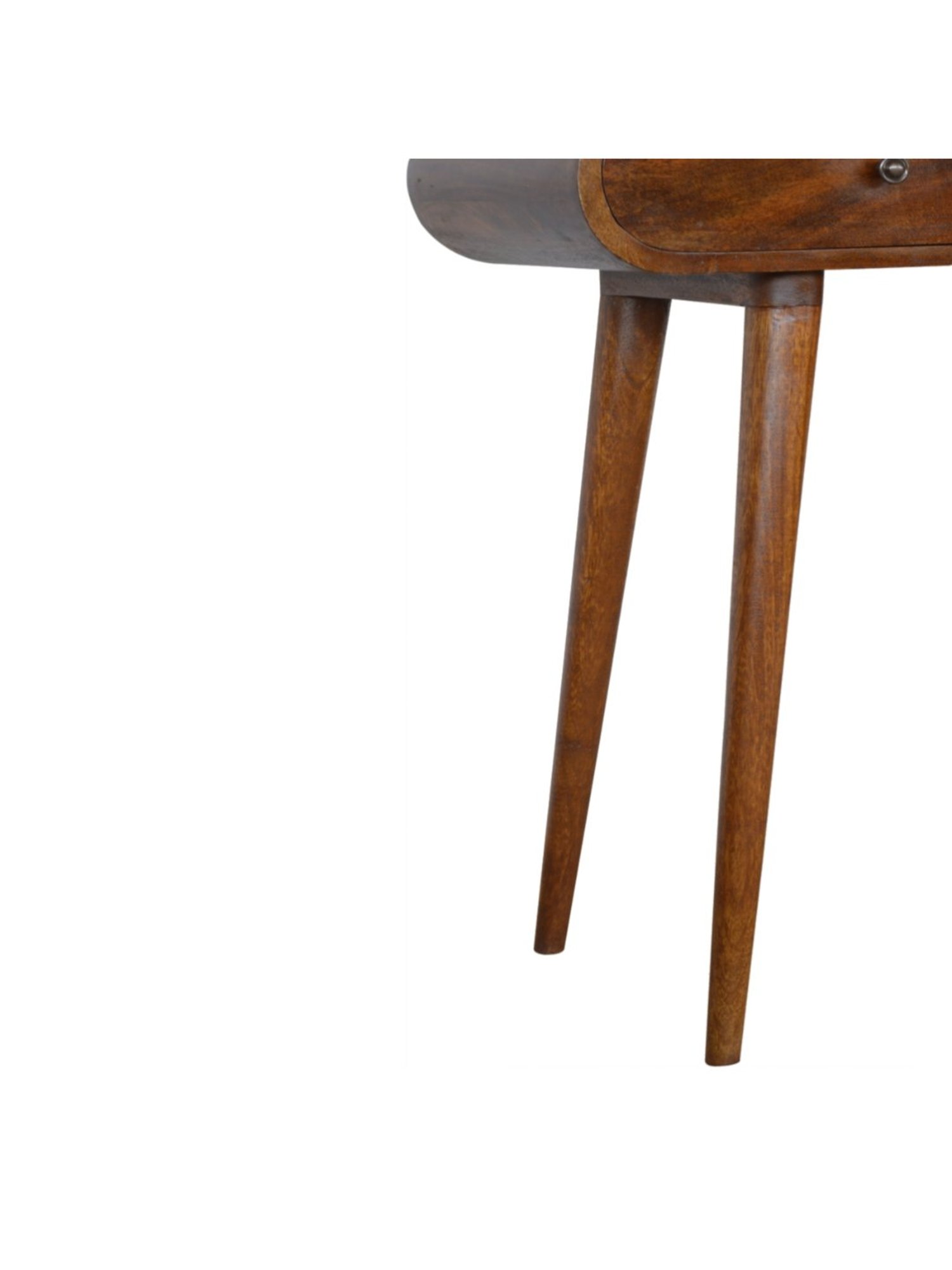 Artisan Furniture Chestnut Brown Wood Curved Edge Console Table