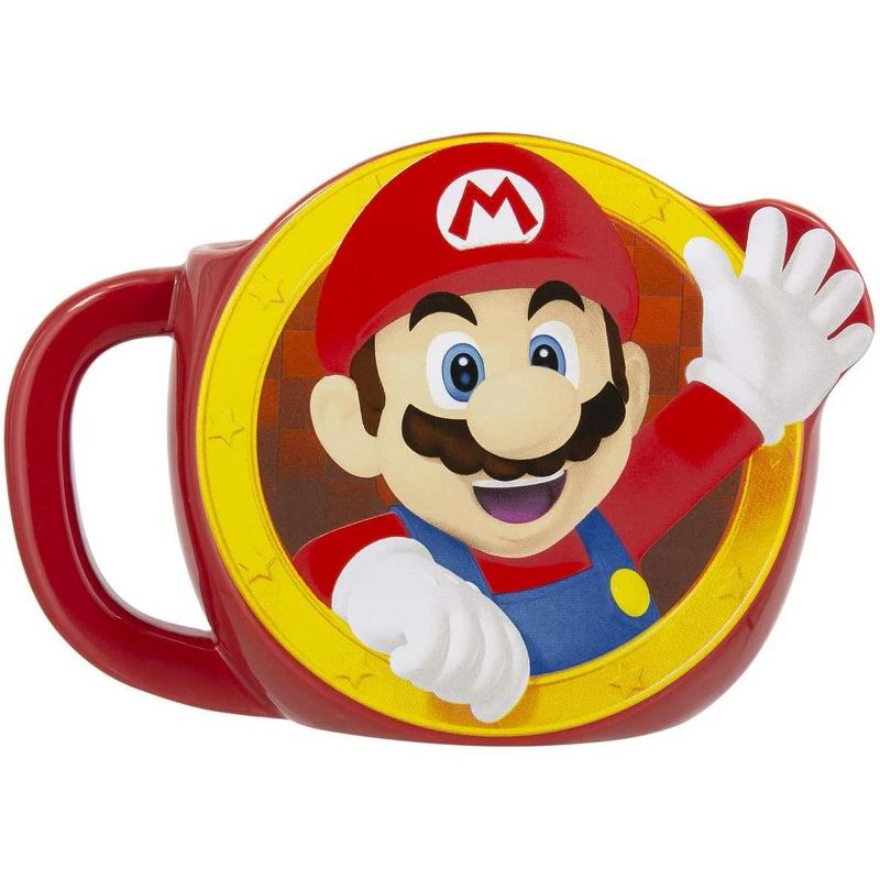Paladone Products Ltd. Super Mario Oversized 20oz Shaped Ceramic Coffee Mug