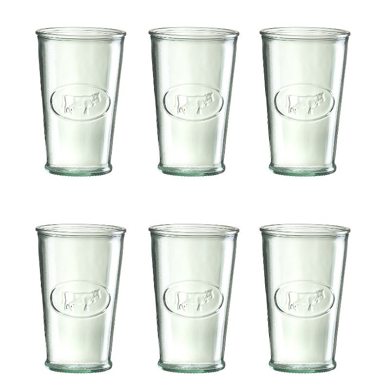 4pk Embossed Glass Drinkware Tall - Hearth & Hand™ with Magnolia