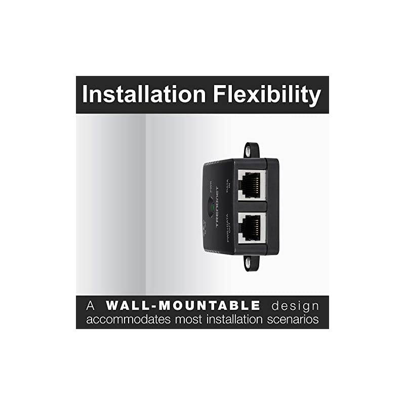 Gigabit Power Over Ethernet Injector TPE113GI Full Duplex Gigabit Speeds1 x Gigabit Ethernet Port 1 x PoE Gigabit Ethernet Port Network Devices Up to 100M 328 ft 154W Plug amp PlayBlack
