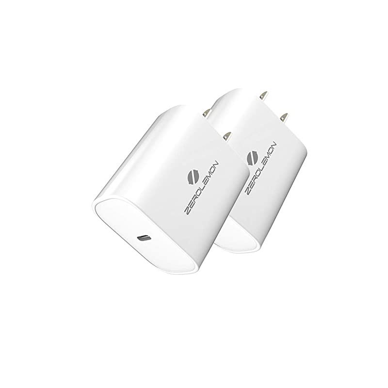 USB C Wall Charger,  18W Type C PD 3.0 Power Delivery Charger, Fast Charging for iPad Pro, AirPods Pro, iPhone 12/12 Pro, iPhone 11 Pro Max/Xs Max, Galaxy Note 20 Ultra/ S20-1 Pack