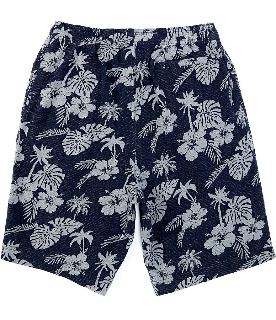 Caribbean Big and Tall 9#double; and 11#double; Inseam Knit Jacquard Shorts