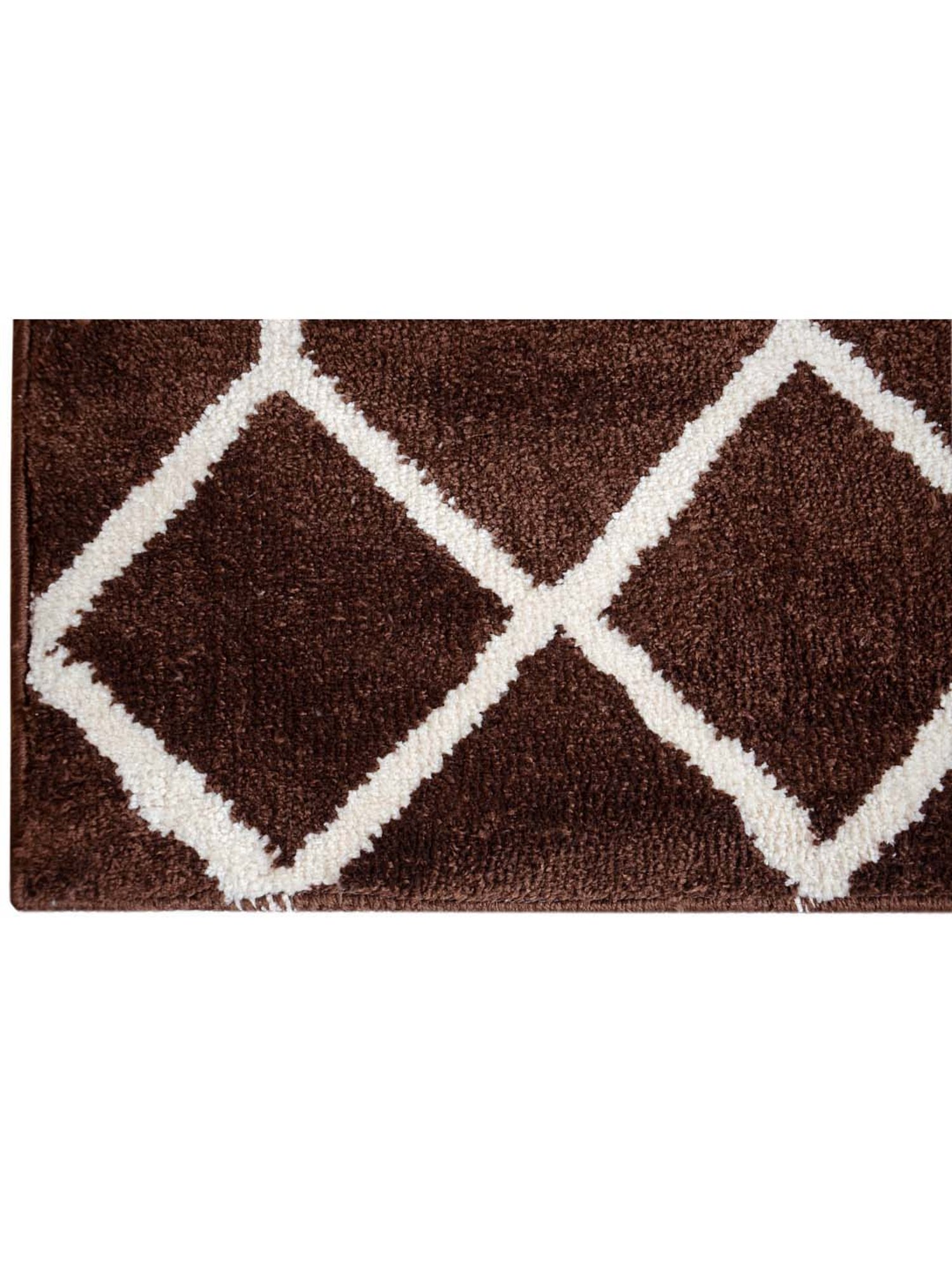 Saral Home Brown & White Carpet - Set of 1
