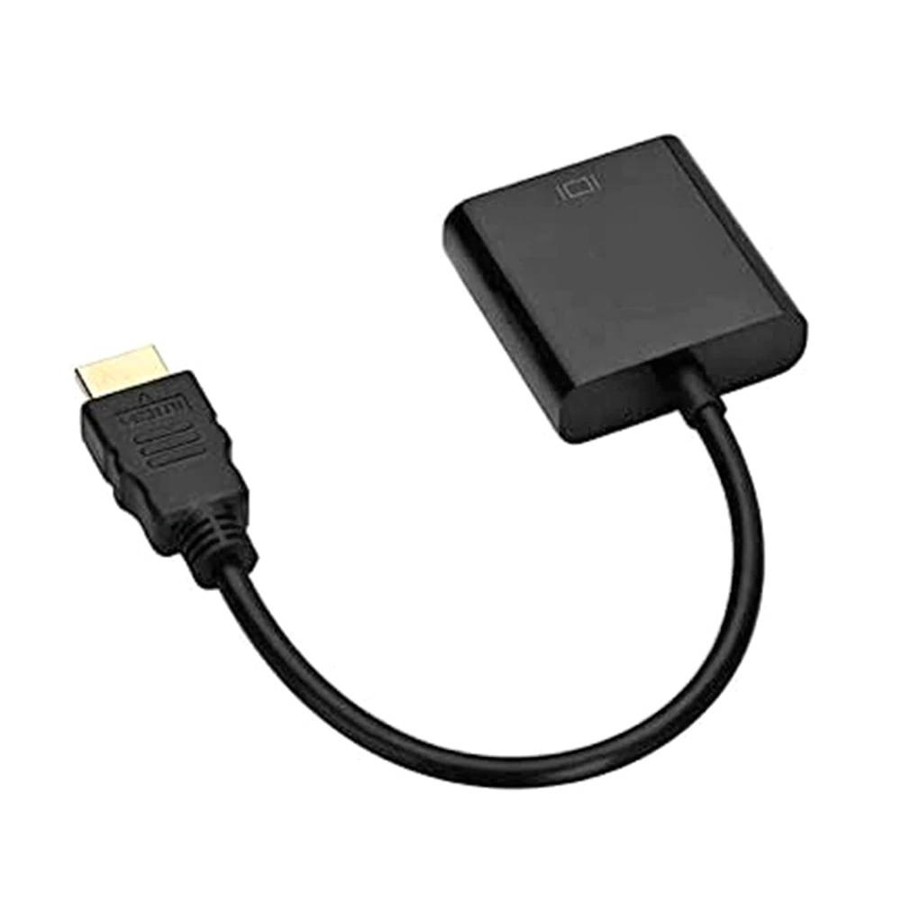 HDMI to VGA Adapter Male to Female 1080P Full HD Digital HDMI 19-Pin to Analog VGA Converter for PC Computer Monitor Projector H