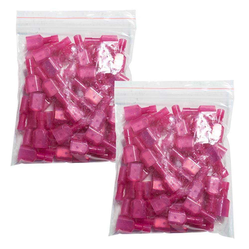 SAPT211 - 100 Pack of Fully Insulated 22/18 Gauge Male Quick Disconnect Wire Connectors