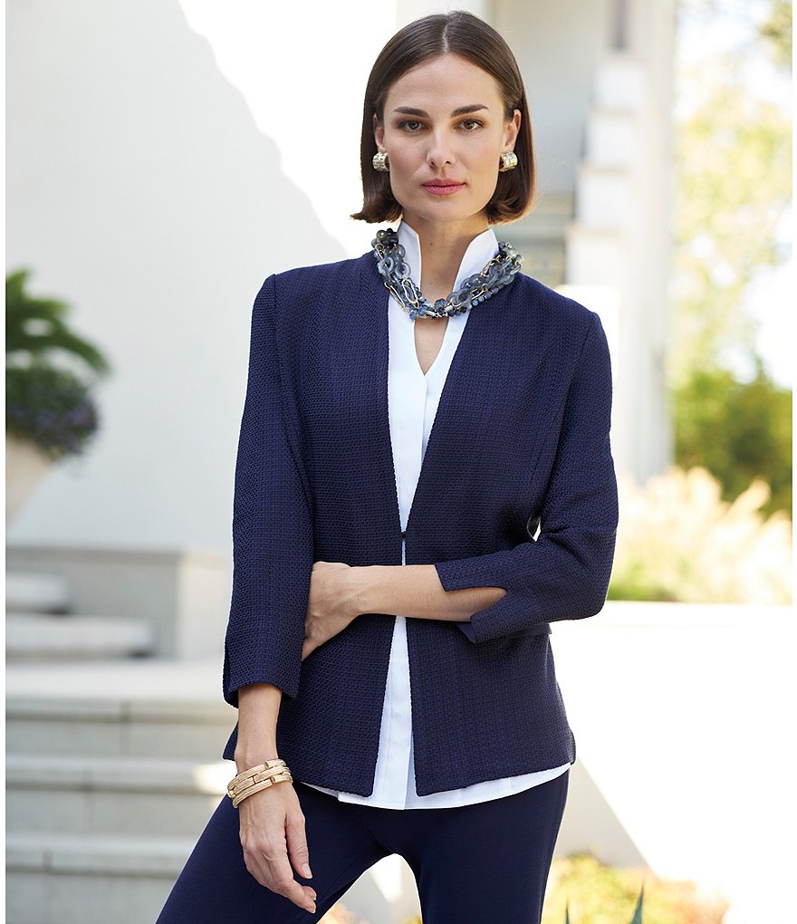 Misook Sleeveless Stand Collar Neck Washable Blouse