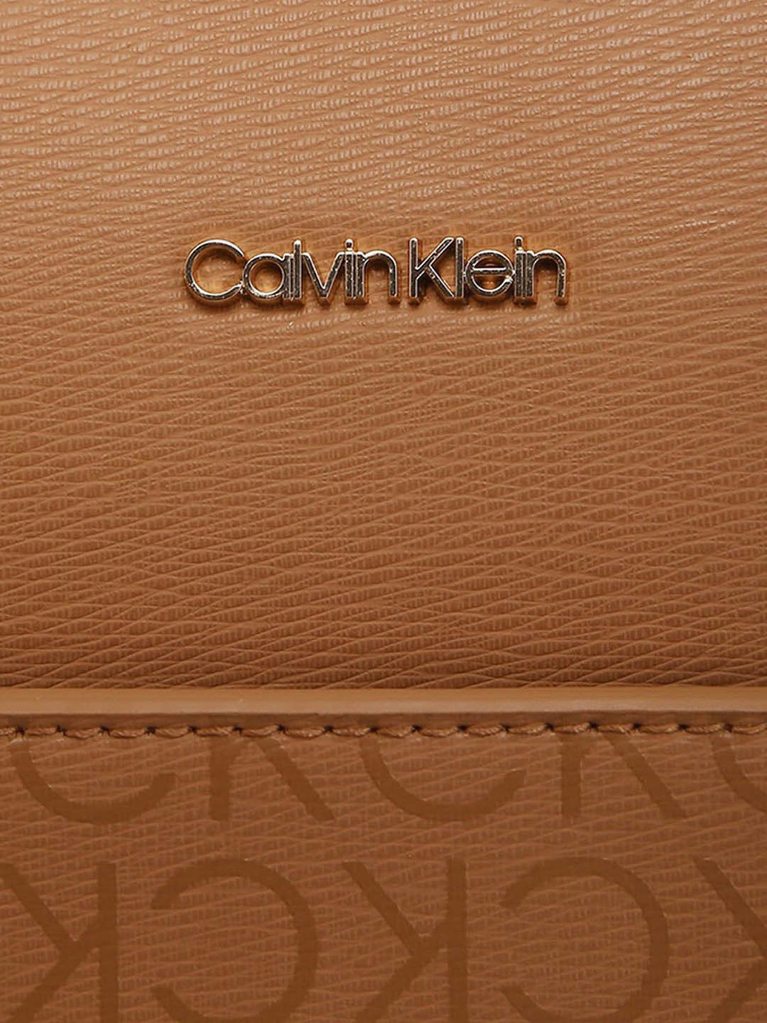CALVIN KLEIN Brown Logo Shopper Bag