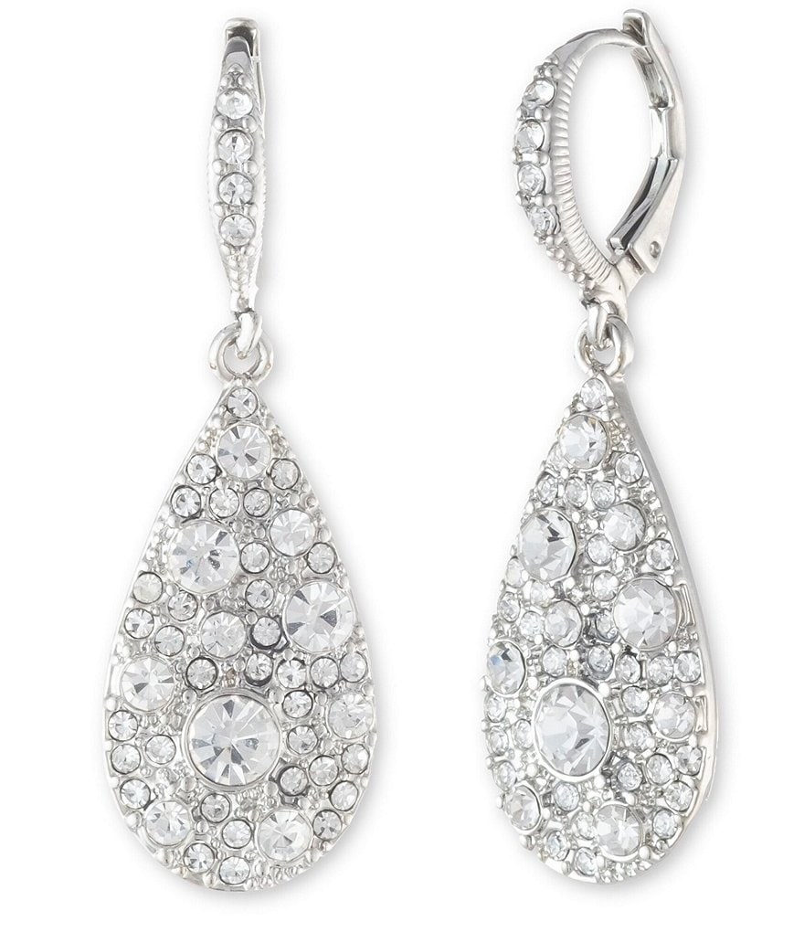 Givenchy Crystal Scatter Pave Drop Earrings