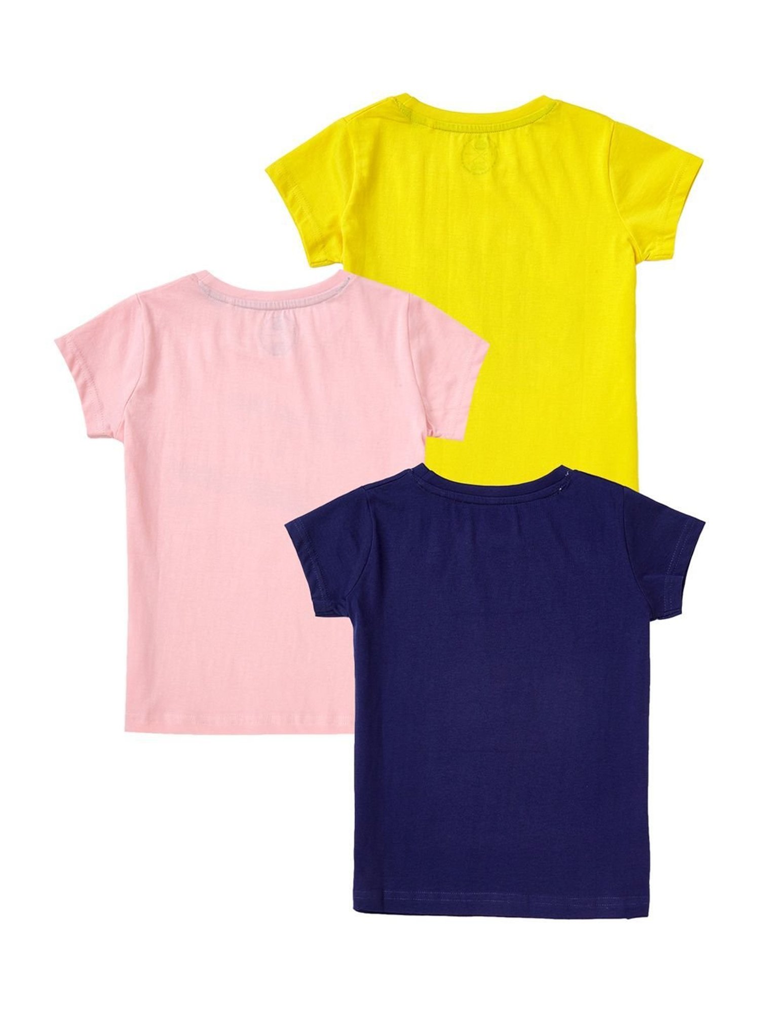 Cub McPaws Kids Multicolor Cotton Printed T-Shirt (Pack of 3)