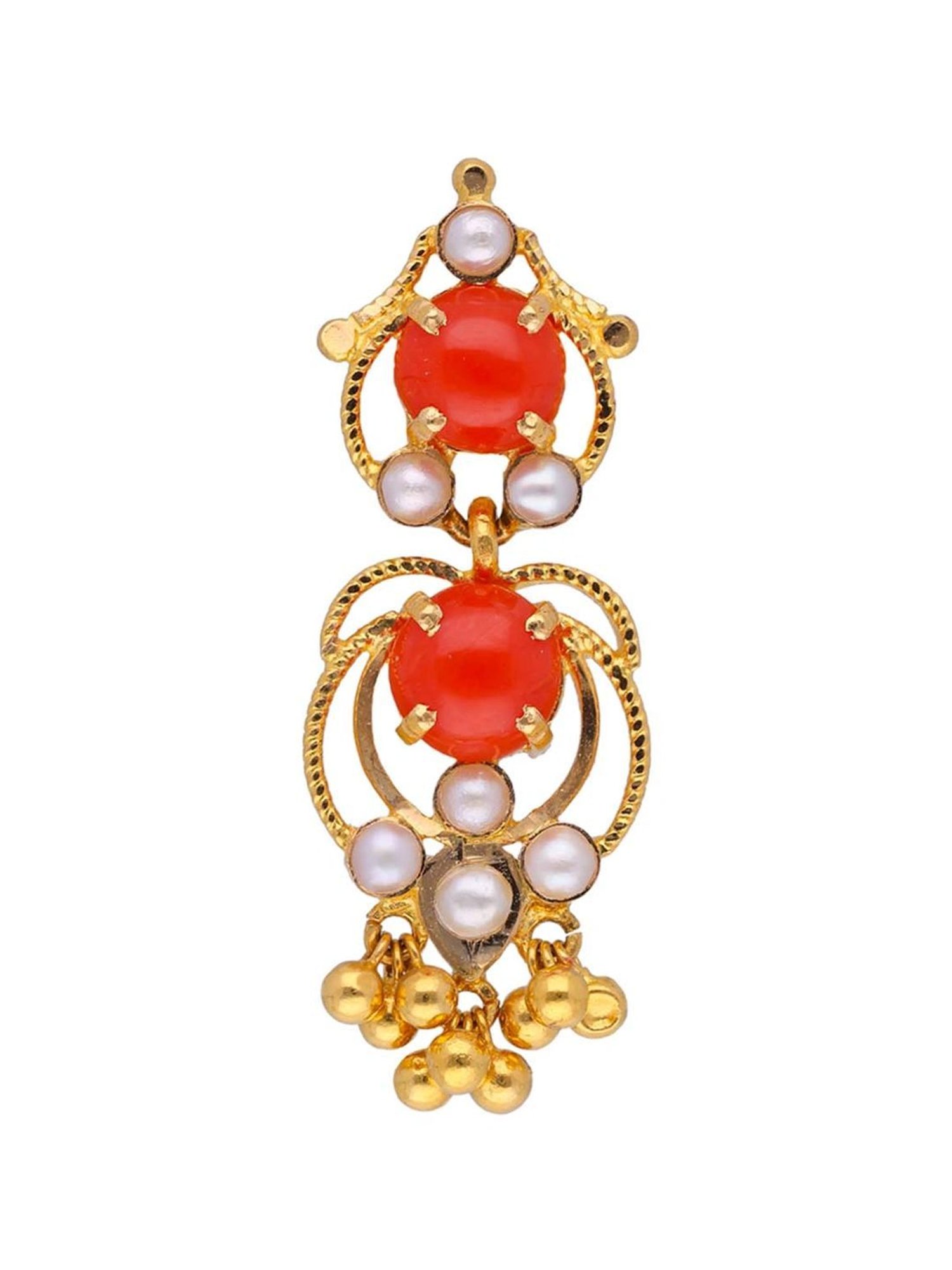 CKC Opulent Gold Drops Set with Pearl and Coral