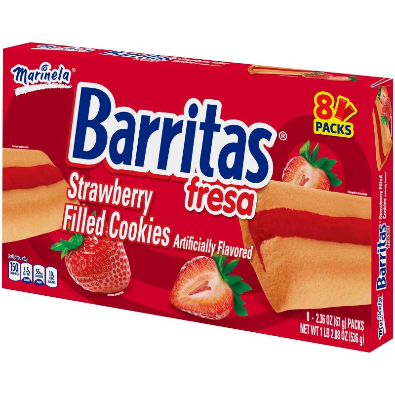 Marinela Barritas Strawberry Cookies - 4ct/18.7oz