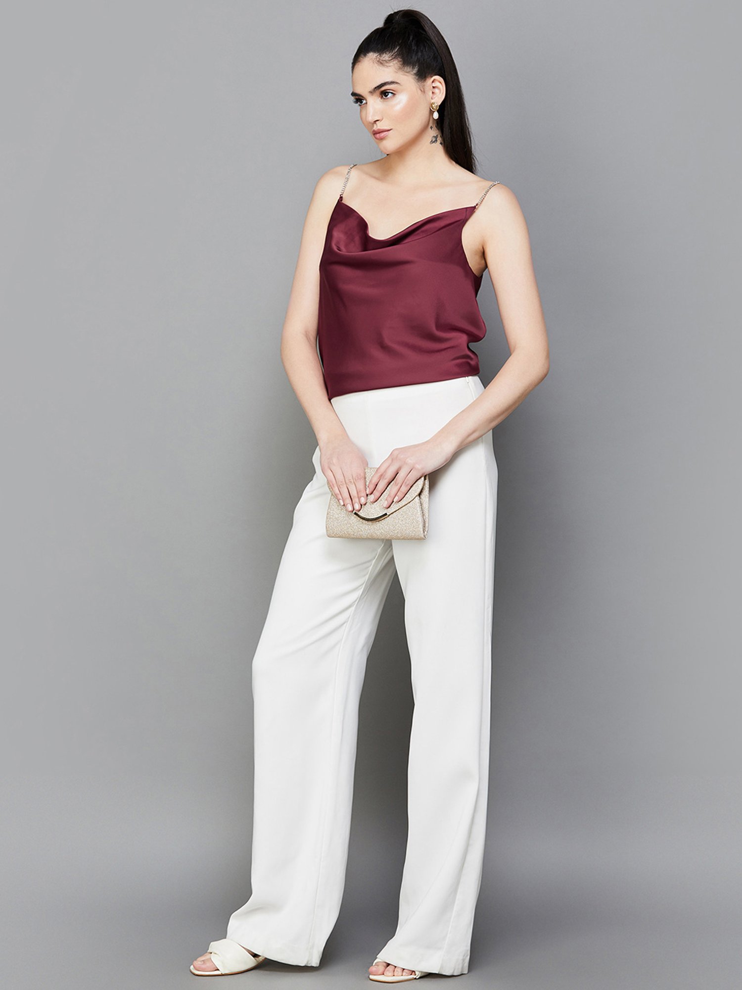 Code by Lifestyle Maroon Regular Fit Top