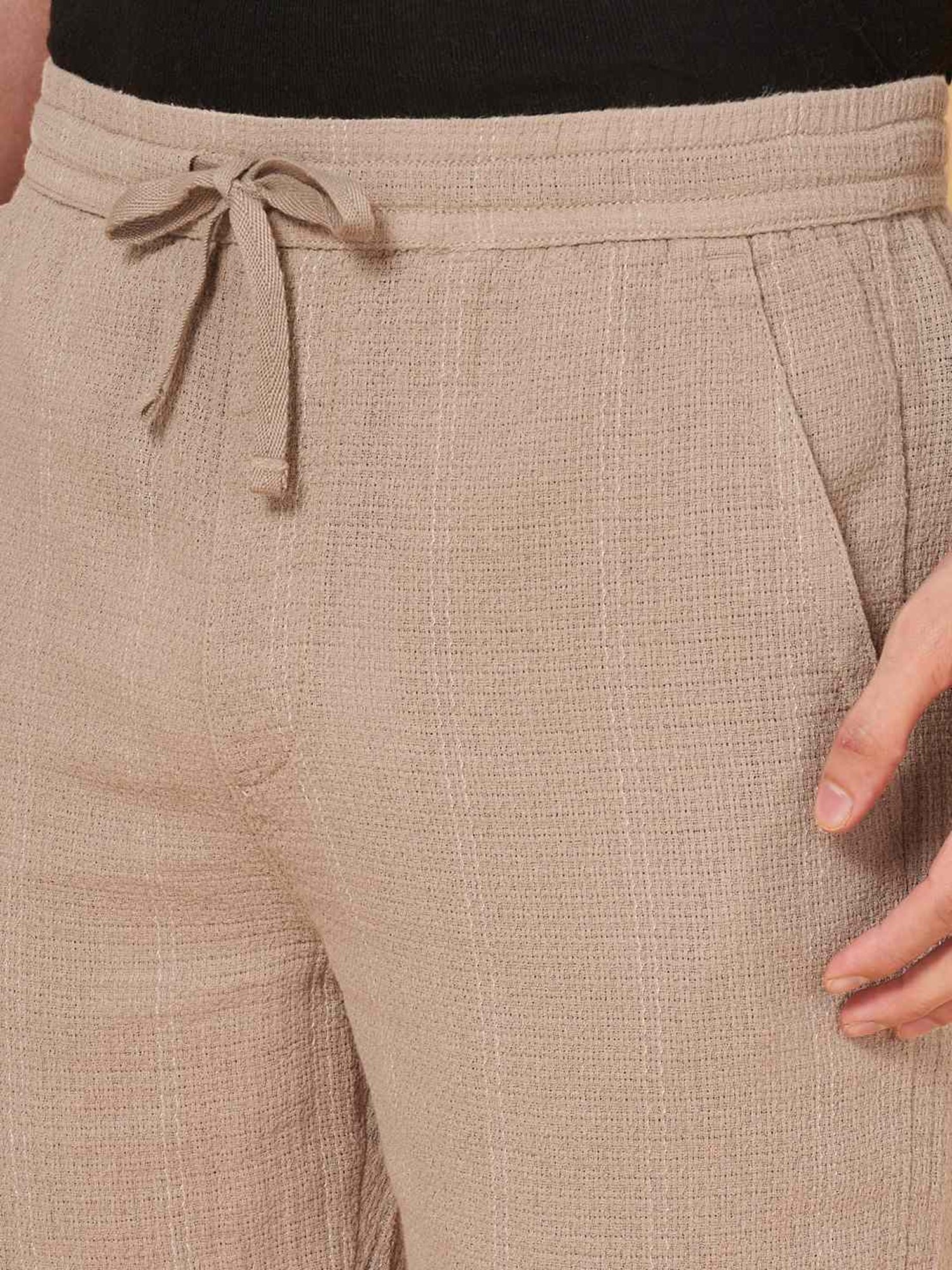 7 Alt By Pantaloons Kelp Slim Fit Texture Shorts