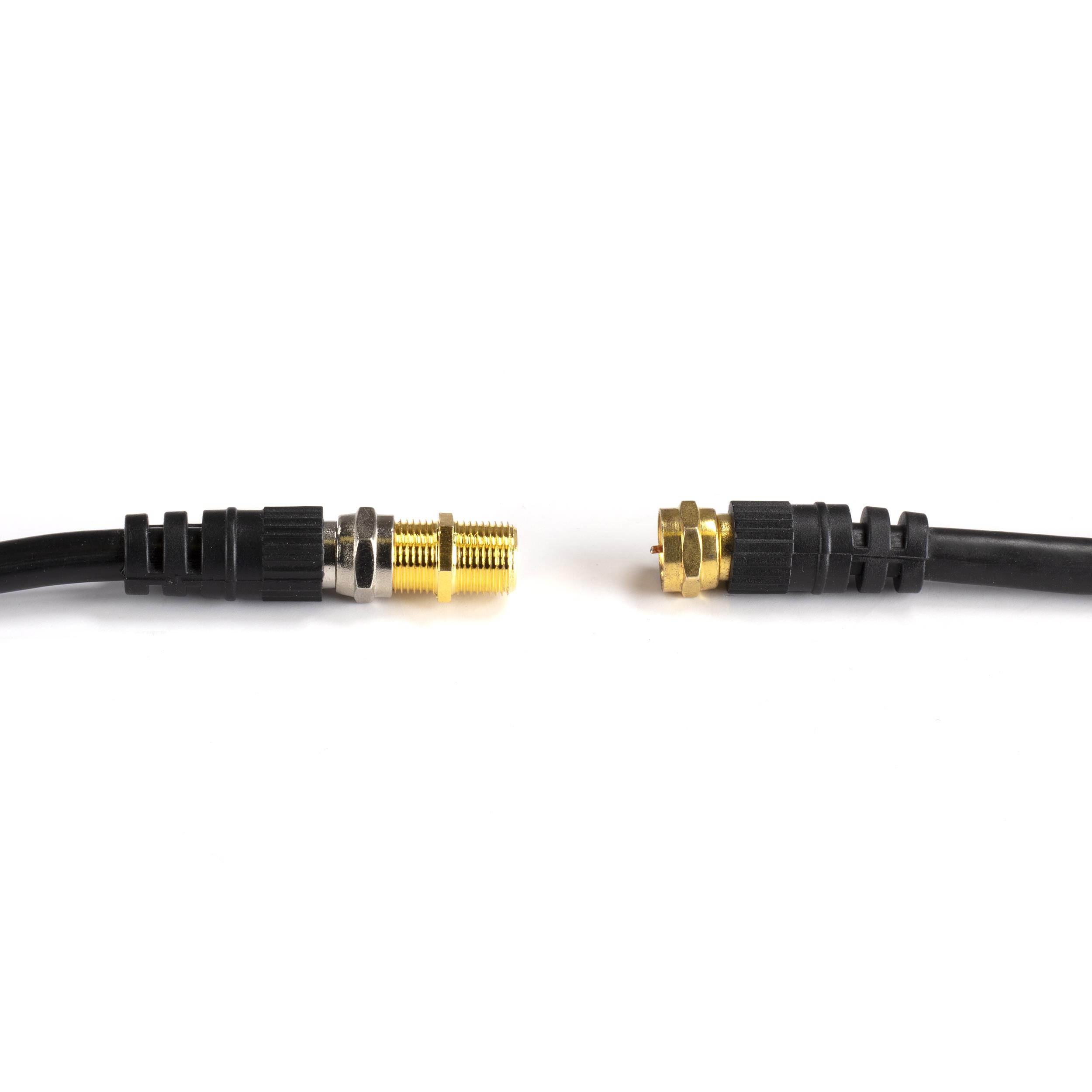 THE CIMPLE CO - Gold Cable Extension Coupler | 100 Pack | Connects Two Coaxial Video Cables, for Coax F81 (female to female) | High Quality 3GHz Satellite, Cable TV, and Cable Internet Rated